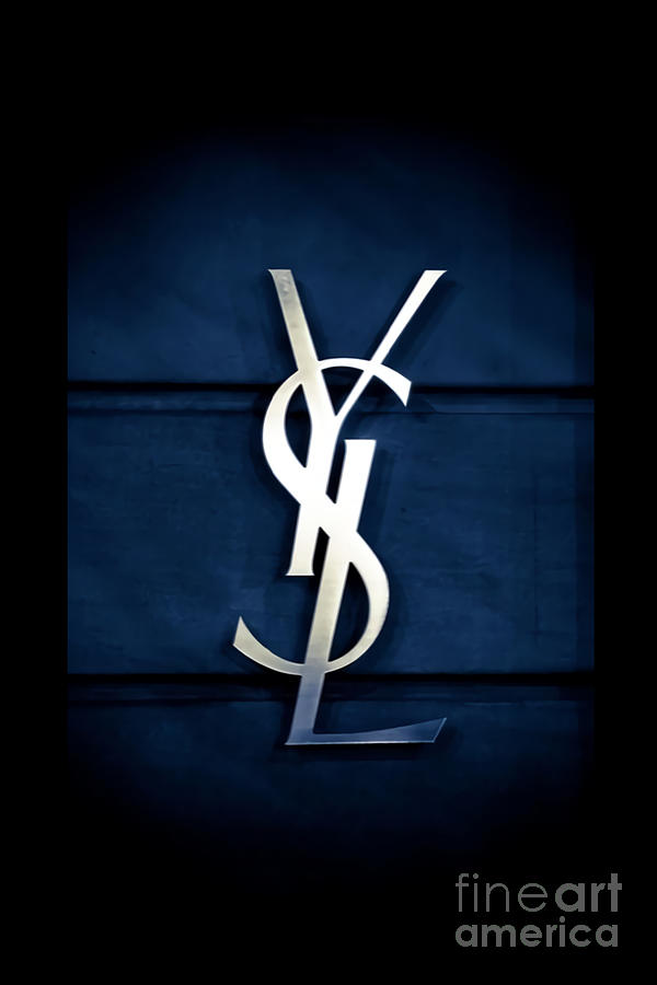 Yves Saint Laurent Blue Digital Art by Alexis Lavarack