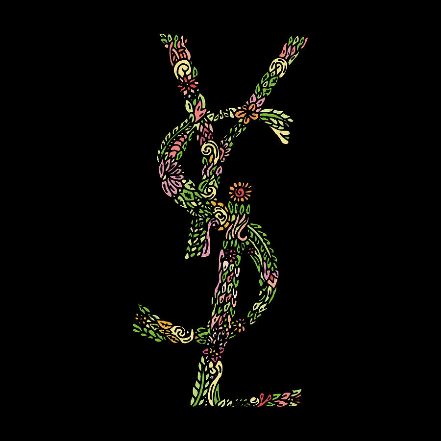 Yves Saint Laurent New Logo Digital Art By Wanda Perez