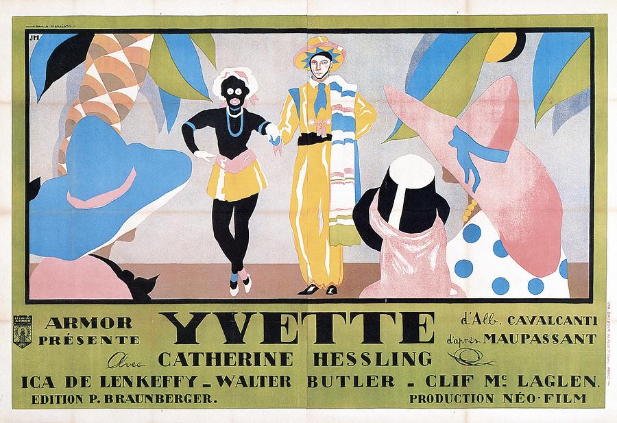 Yvette, 1927 - art by Jean-Adrien Mercier Mixed Media by Movie World Posters