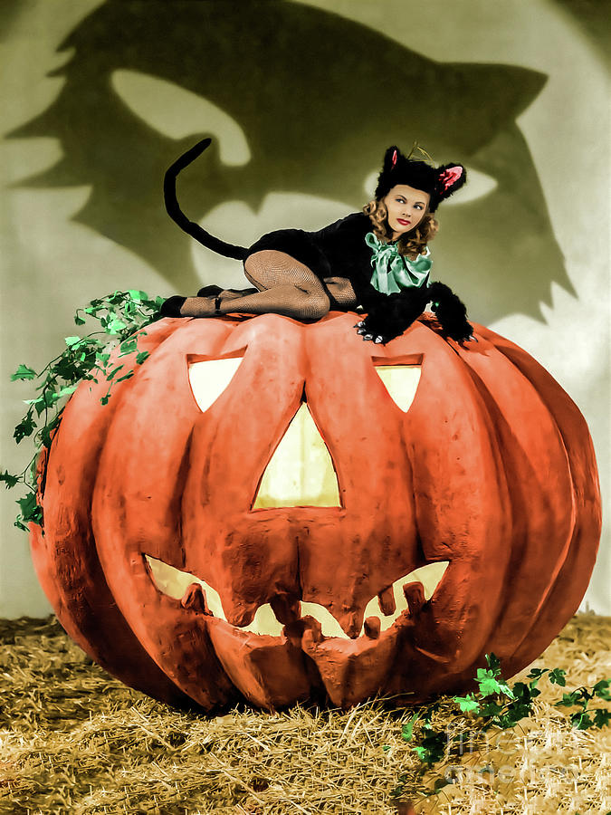 Yvonne de Carlo and Halloween time Photograph by Franchi Torres
