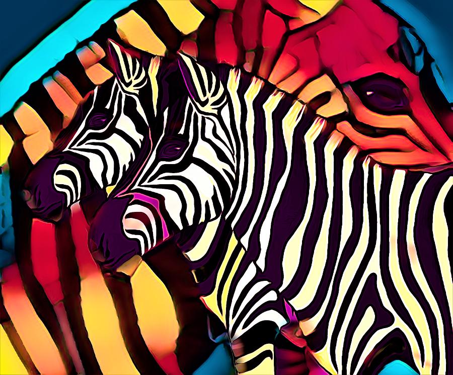 Z is for Zebras Painting by Joan Stratton