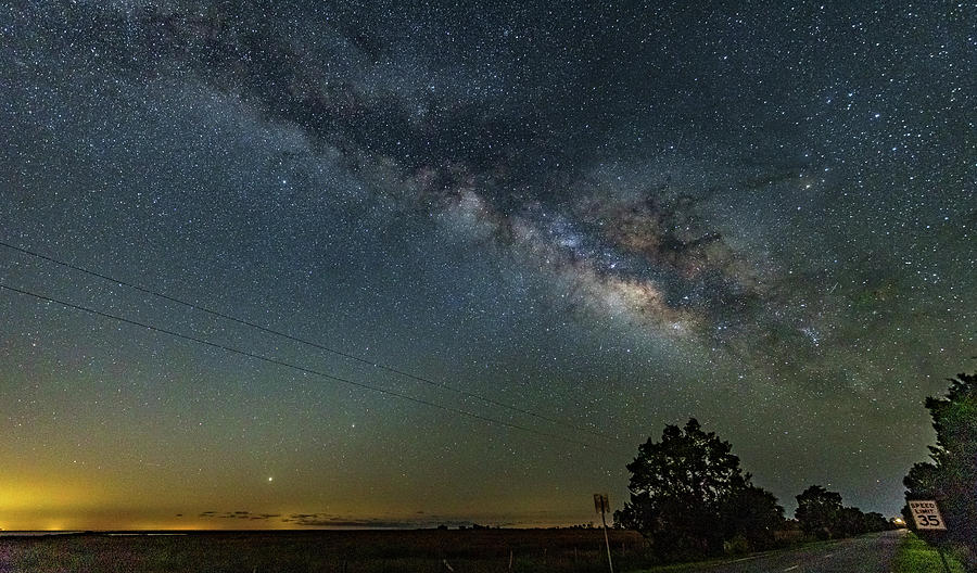 z1a4485  Milky Way on Live Oak Is.  Photograph by Stephen Parker