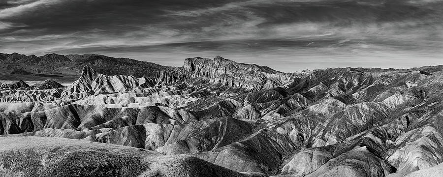  Zabriskie Point - Black and White Photograph by Peter Tellone