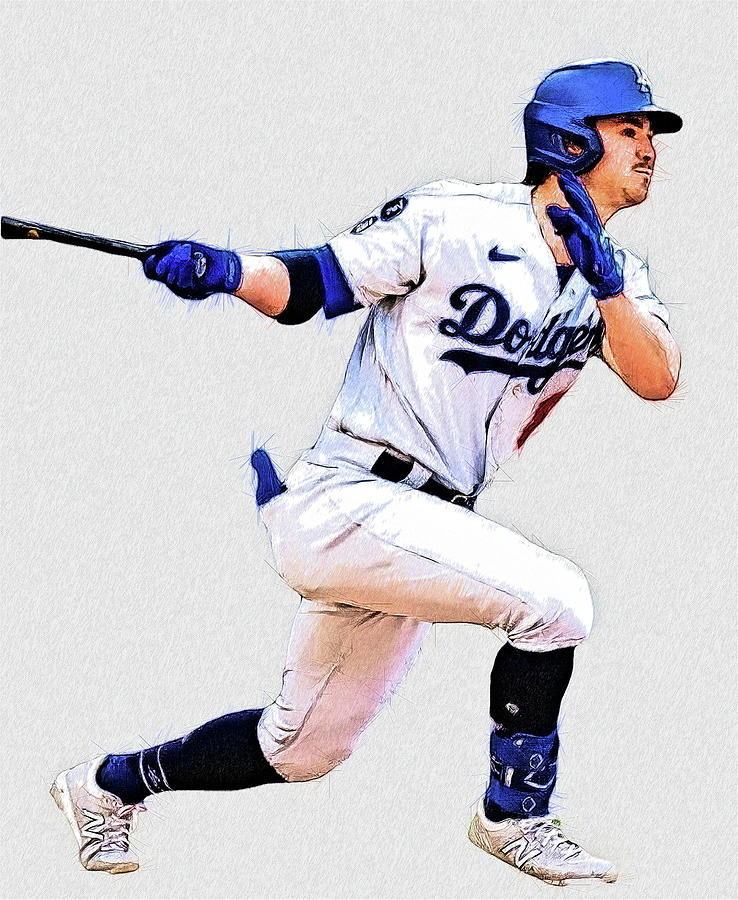 Zach McKinstry - 2B - Los Angeles Dodgers Digital Art by Bob Smerecki ...