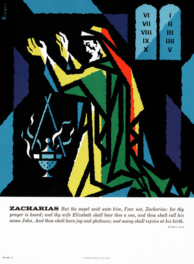 Zacharias Poster, 1962 Drawing by Joseph Binder