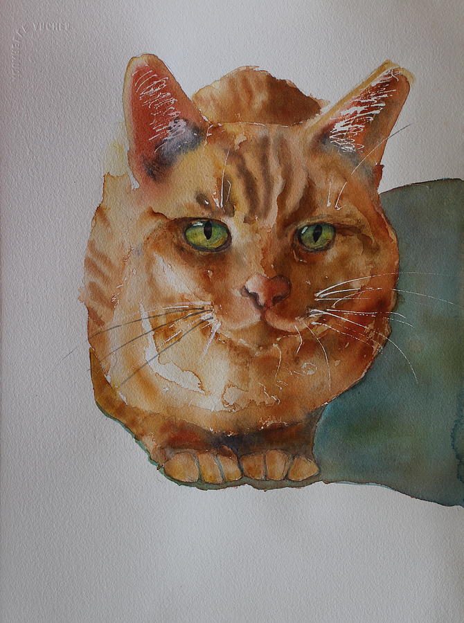 Zack, the Cat Painting by Ruth Kamenev