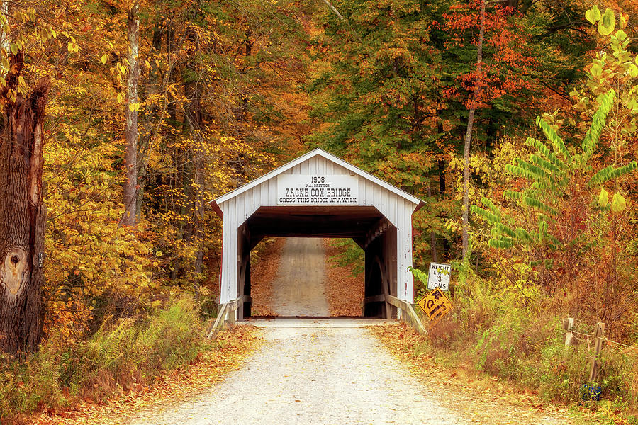 Zacke Cox Bridge in Autumn Photograph by Susan Rissi Tregoning