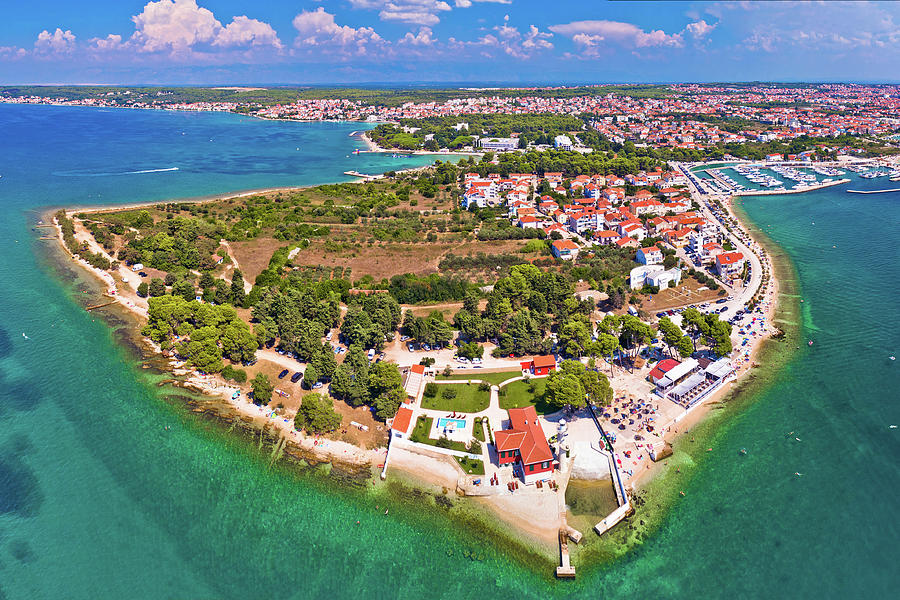 Zadar. Puntamika peninsula of Zadar aerial panoramic view Photograph by Brch Photography
