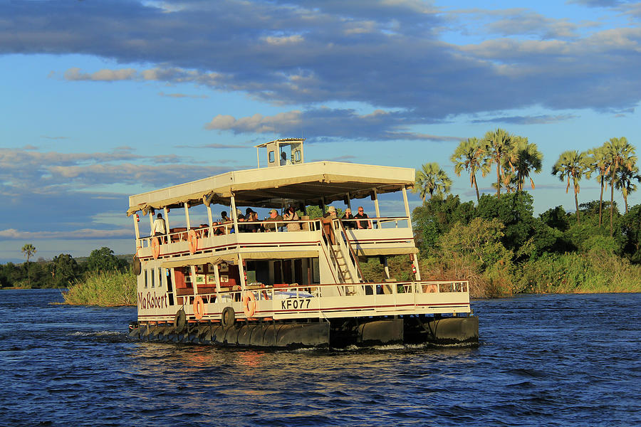 Zambezi River Dinner Cruise Photograph by Richard Krebs