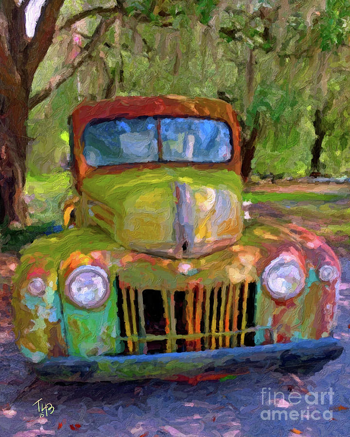 Zams Truck Painting by Tammy Lee Bradley