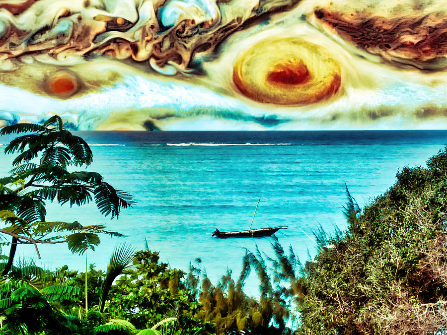 Zanzibar with Jupiter sky Digital Art by Bruce Block