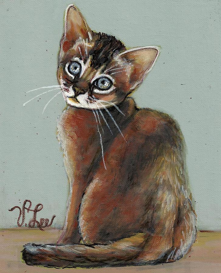Zazzy---Abby Kitten Painting by VLee Watson