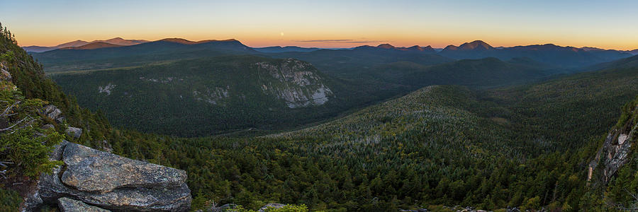 Zealand Valley Moonrise Panorama Photograph by White Mountain Images