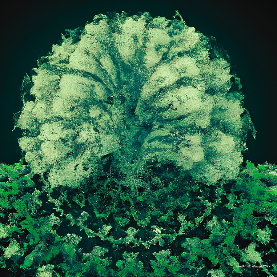 Zealous Green Fractal Tree Digital Art by Cindys Creative Corner