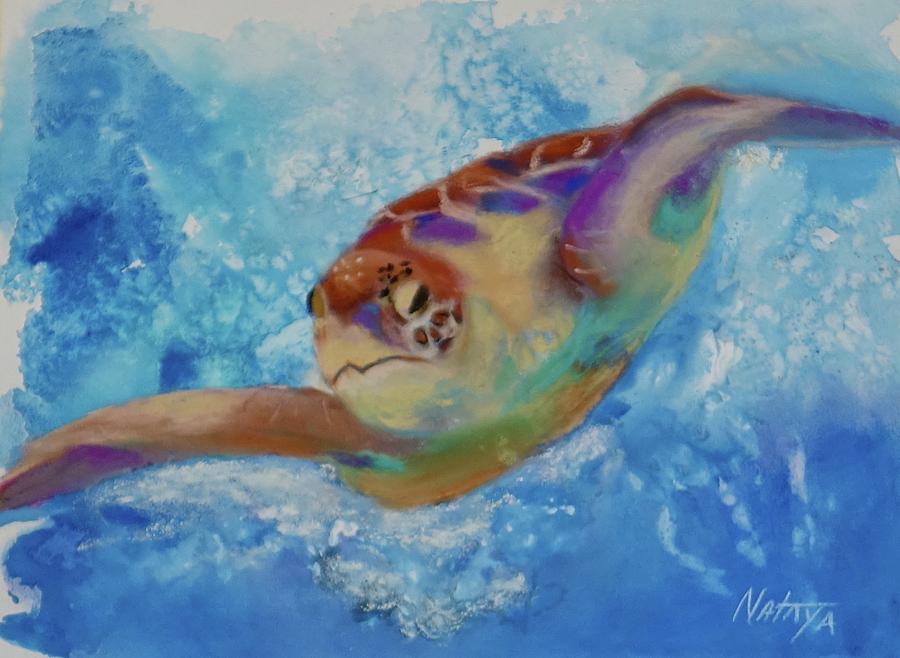 Zealous Swimmer Mixed Media by Nataya Crow