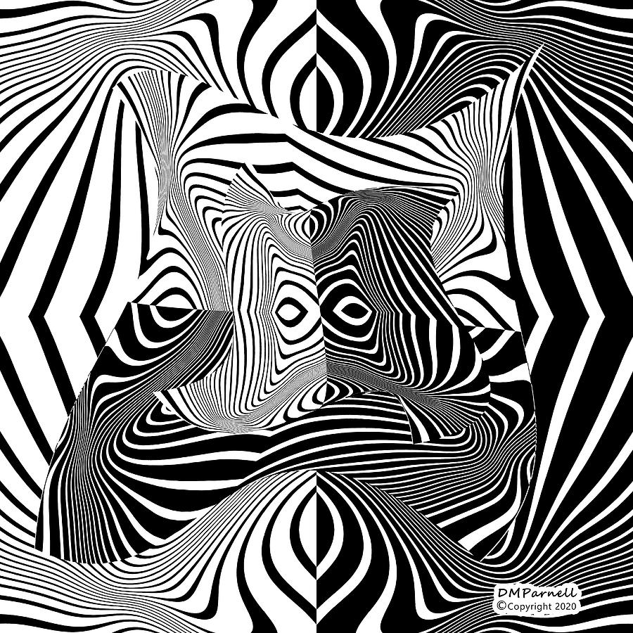 Zebra Abstract Digital Art by Diane Parnell