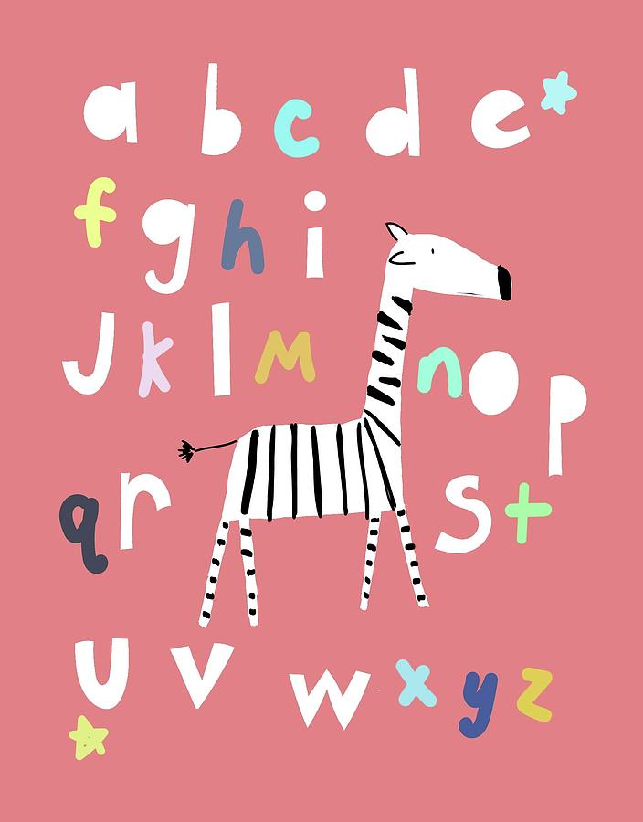 Zebra Alphabet Digital Art by Ashley Rice