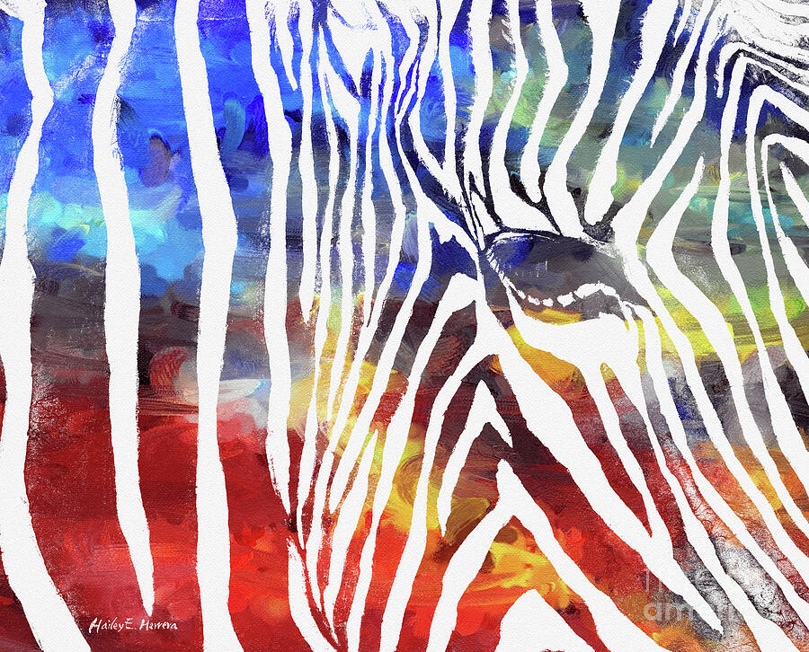Zebra Eye - Colorful Abstract Painting
