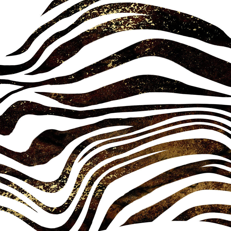 Zebra Gold Shimmer Fur Pattern Photograph by Carrie Ann Grippo-Pike