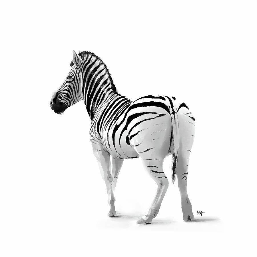 Zebra Got Back Painting by Tom Gehrke