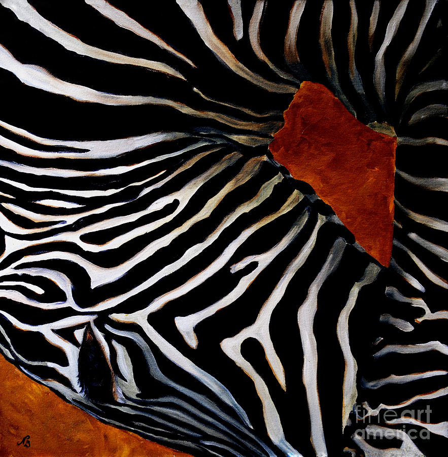 Zebra  Painting by Nancy Bradley