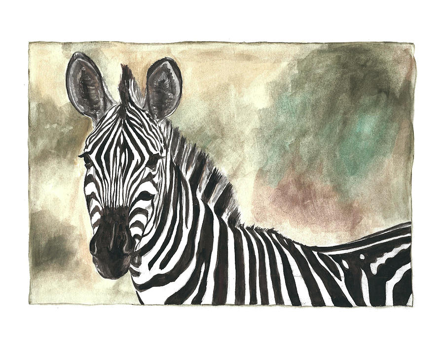 Zebra Painting by Pamela Schwartz