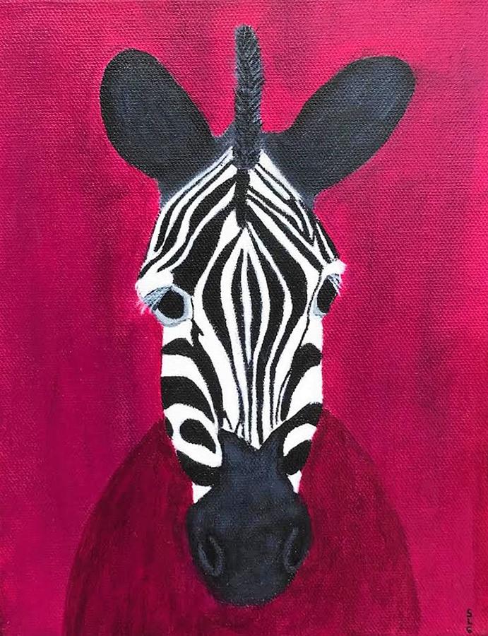 Zebra Painting by Sue Gurland