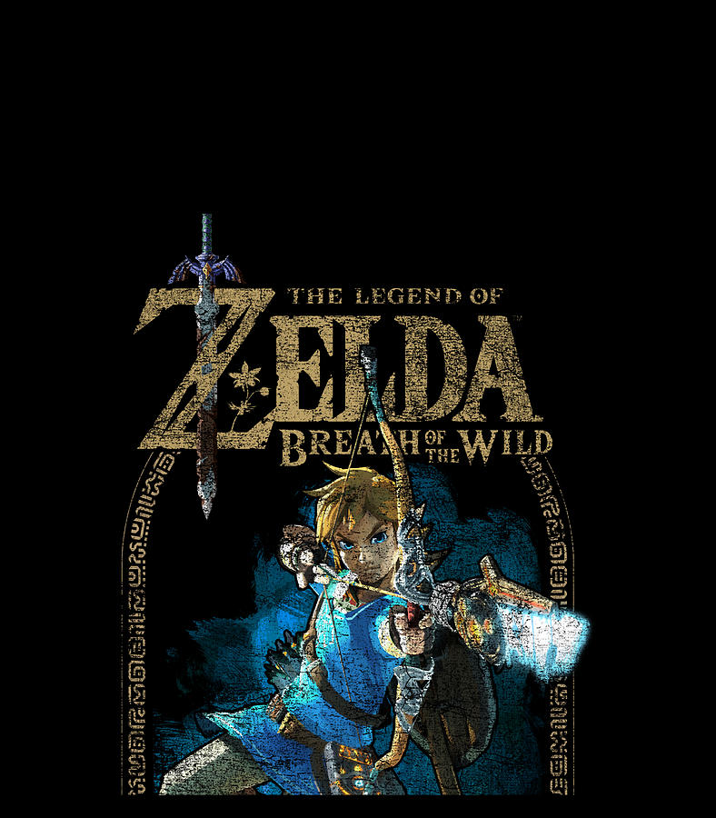 Zelda Breath Of The Wild Link Arch Shot Graphic Digital Art by Thanh Nguyen