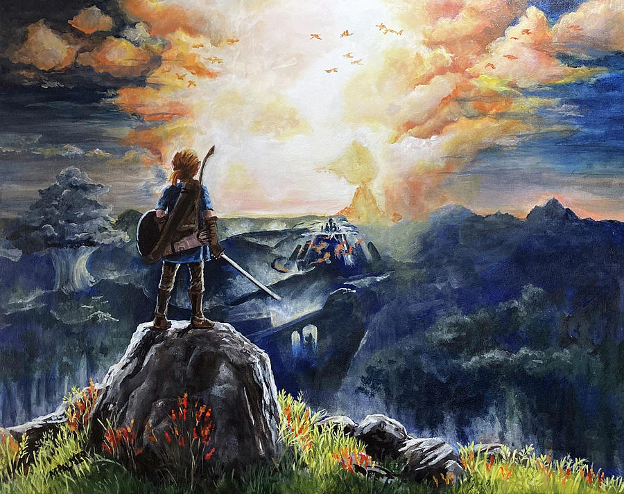 Zelda Fan Art Painting by Mary Palmer