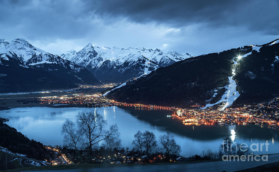 Zell am See Winter Nights Photograph by JR Photography