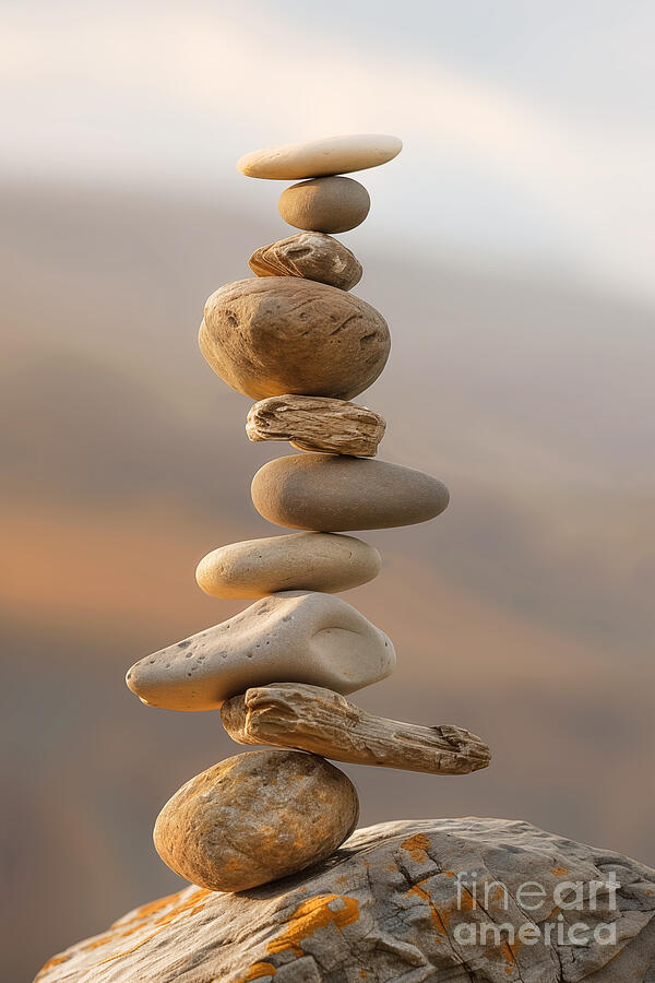 Zen balanced stones Photograph by Delphimages Photo Creations