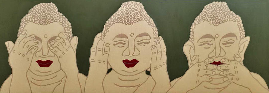 Zen Buddha Painting by Kingsley Krafts