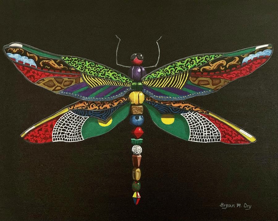 Zen Dragonfly  Painting by Bryan Ory