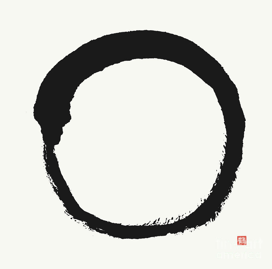  Zen Enso Circle, Thus it Is Painting by Nadja Van Ghelue