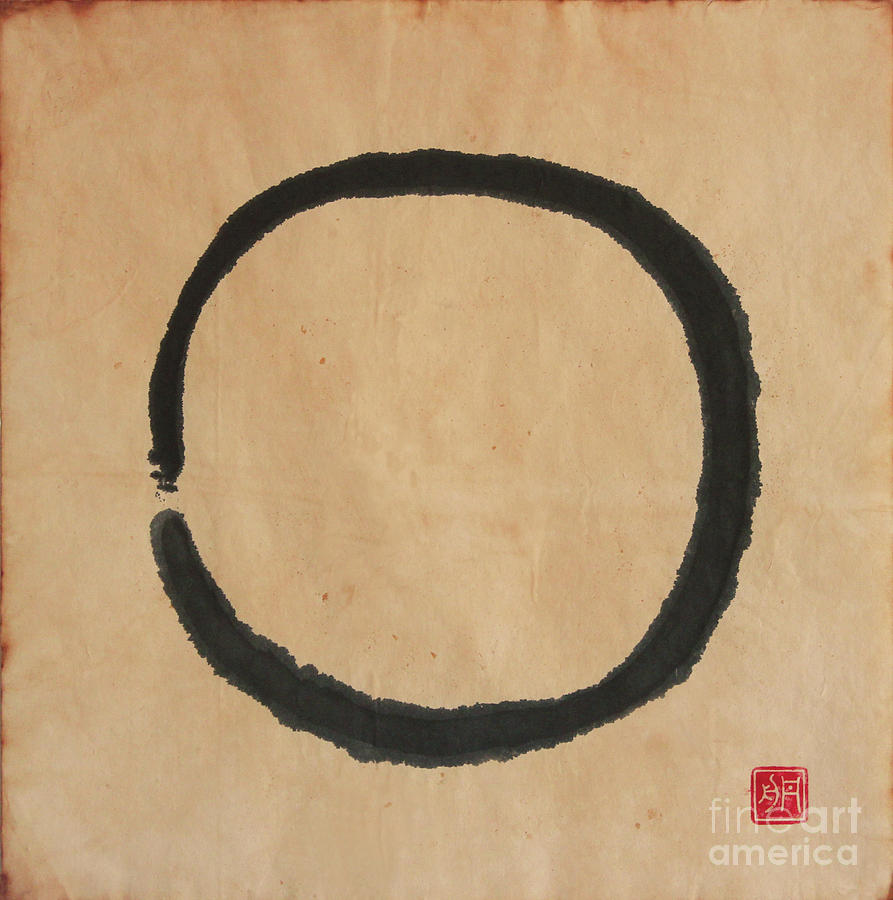 Zen Enso Circle,The Spirit of Innocence Painting by Nadja Van Ghelue