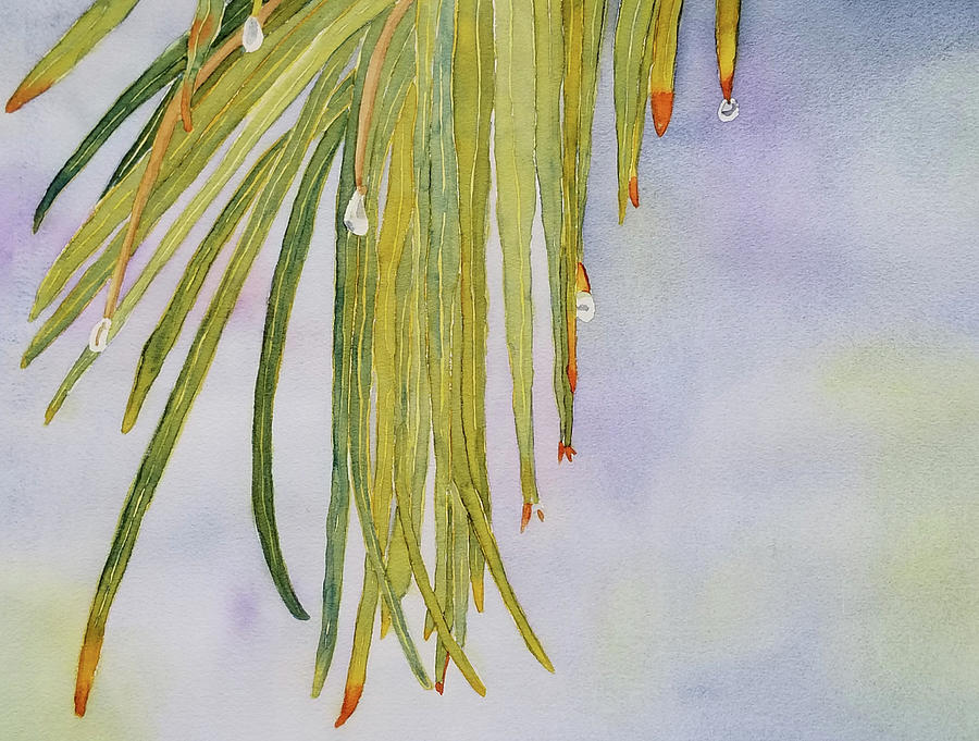 Zen of Palms Painting by Judy Mercer