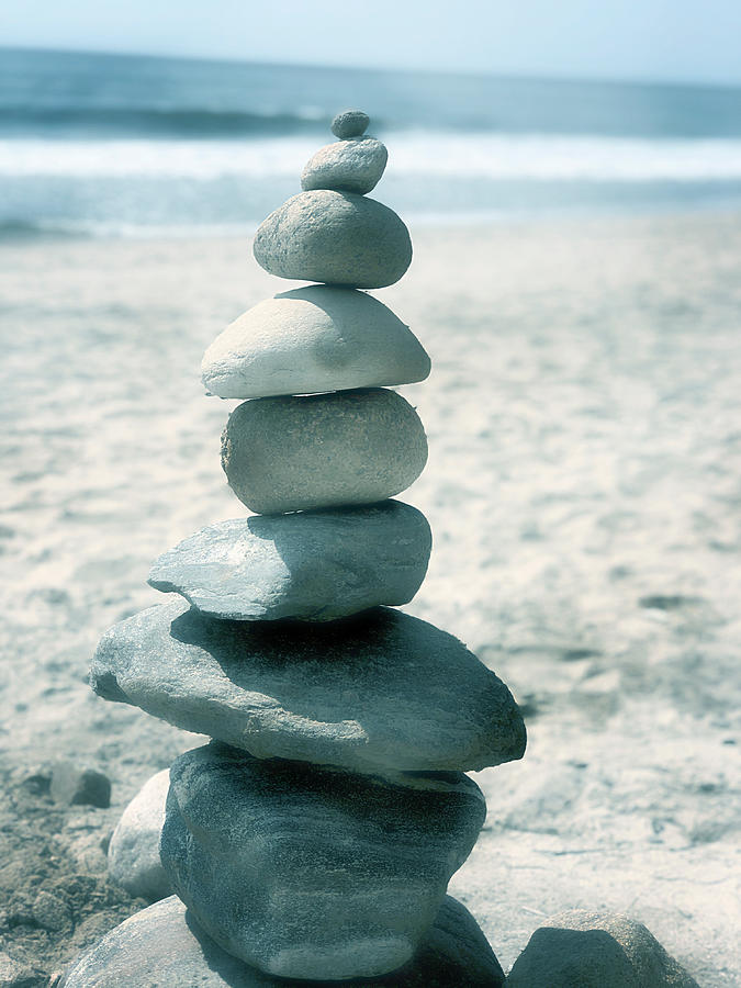 Zen Rock Tower  Digital Art by Cindy Greenstein