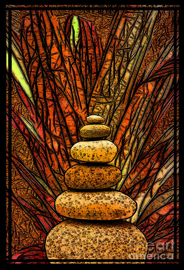 Zen Stone Art Digital Art By Jennifer Stackpole Pixels   Zen Stone Art Jennifer Stackpole 