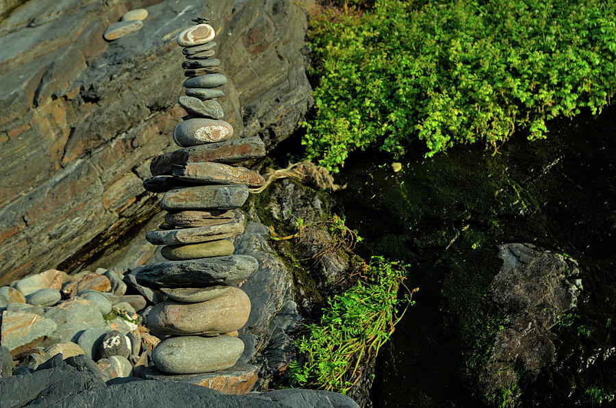 Zen Tower with Pebbles 2 Photograph by Angelo DeVal