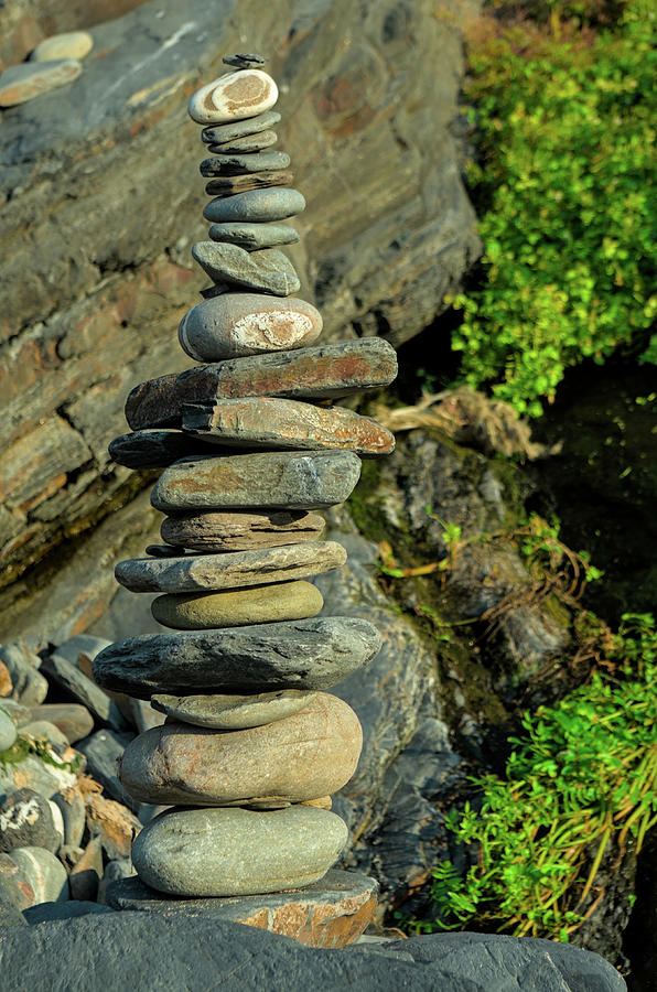 Zen Tower with Pebbles Photograph by Angelo DeVal