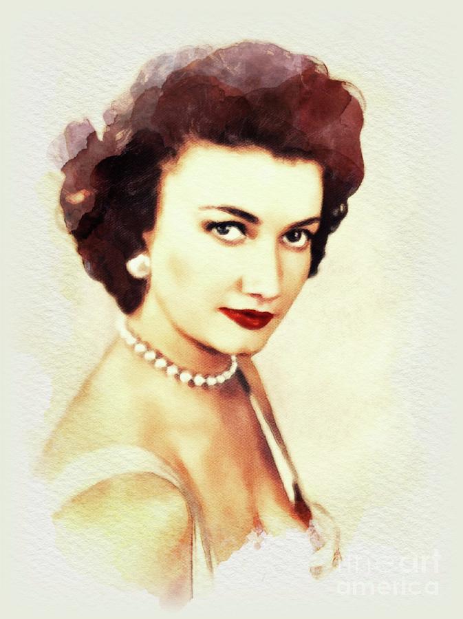 Zena Marshall, Movie Legend Painting by Esoterica Art Agency