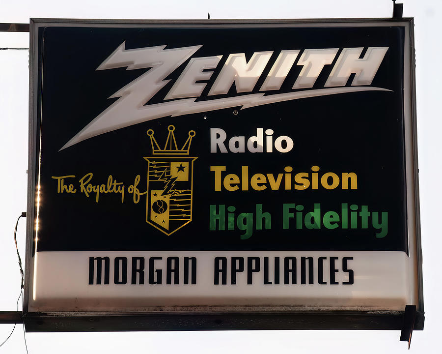 Man Cave Sign Photograph - Zenith appliance sign by Flees Photos