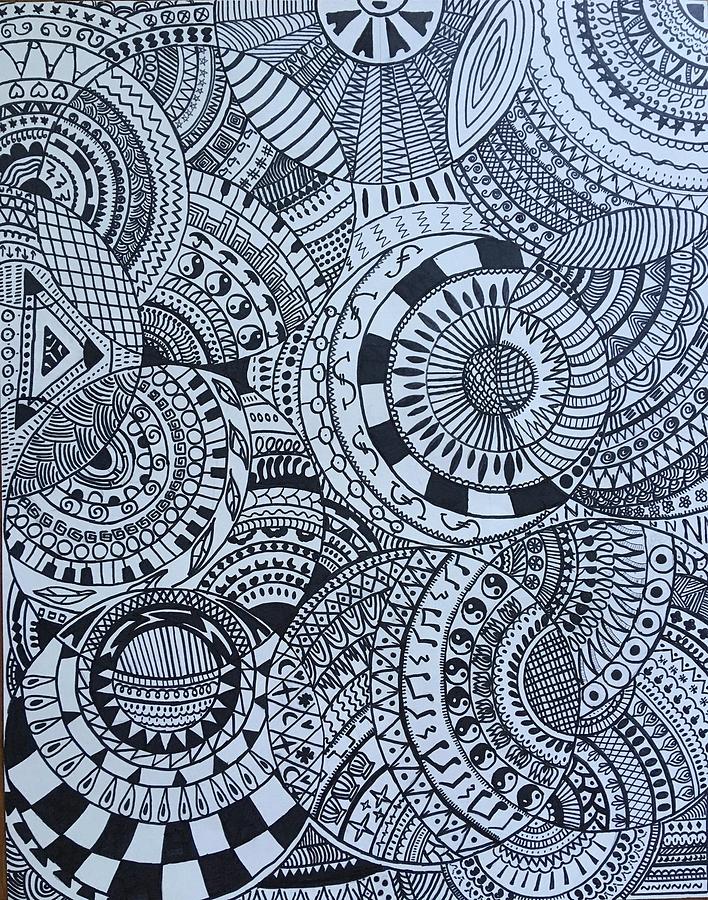 Zentangle Drawing by Aparna Chandran - Fine Art America