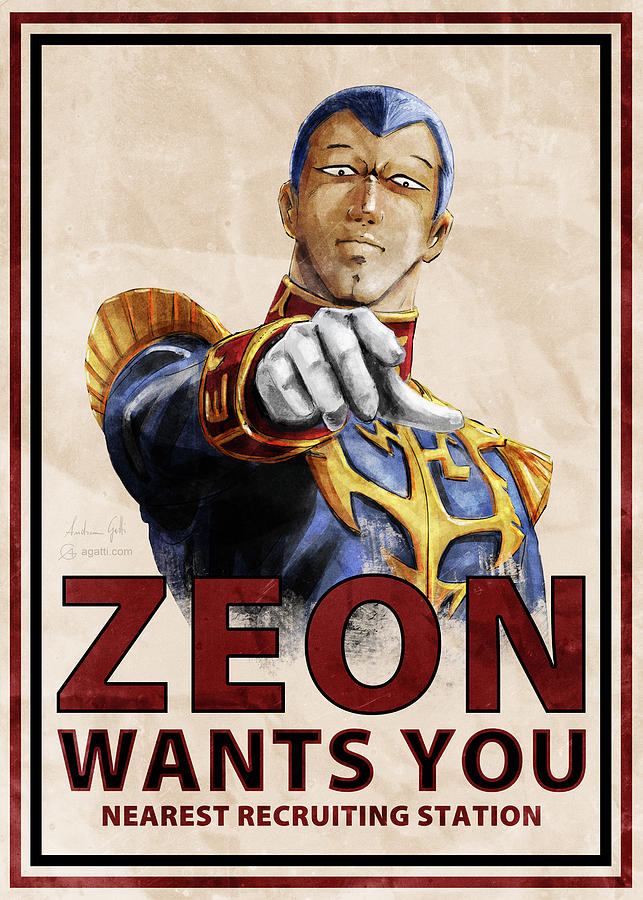 Zeon Wants You Gihren Digital Art
