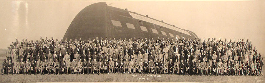 Zeppelin Race Photograph Painting