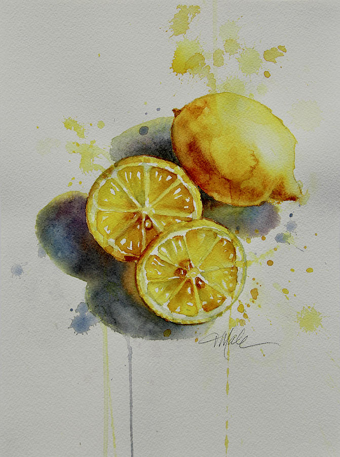Lemon Painting - Zest For Life by Tracy Male