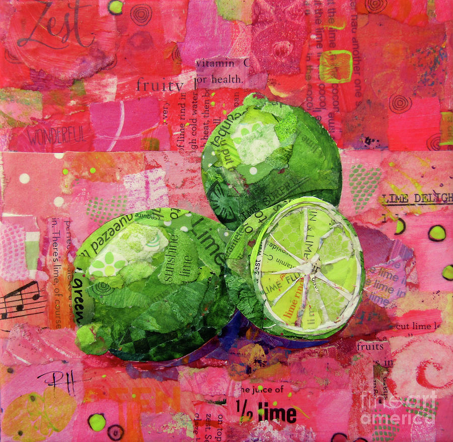 Zesty Limes Mixed Media by Patricia Henderson