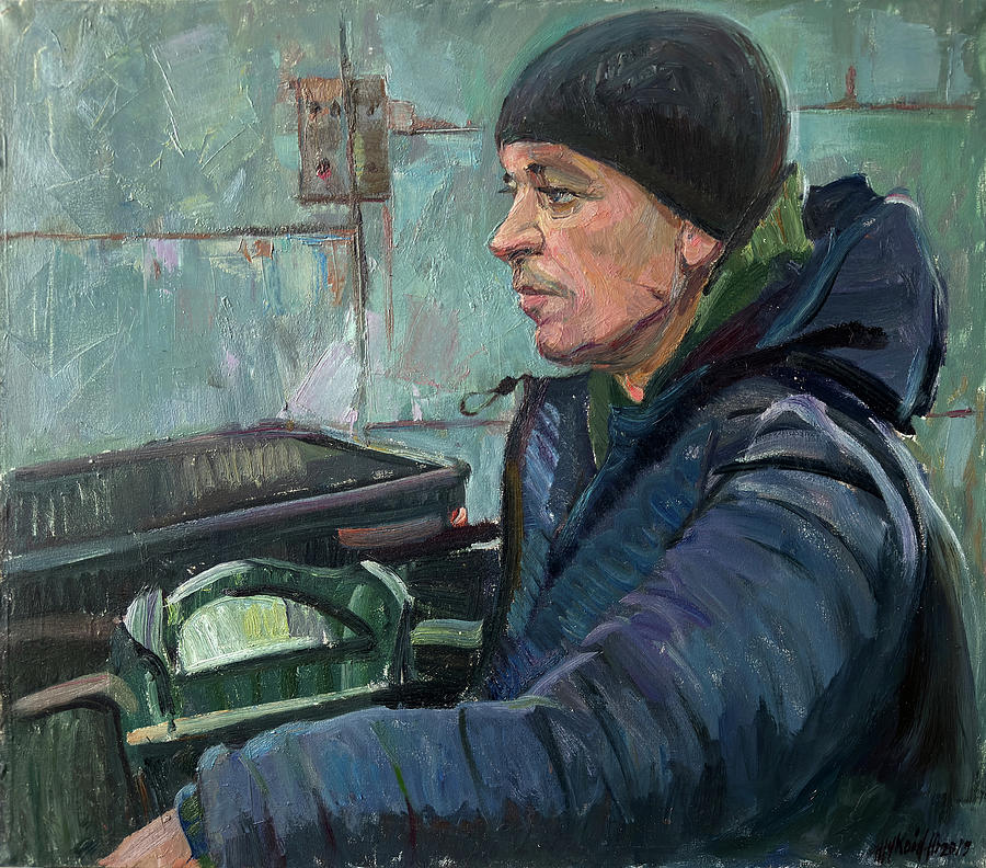 Portrait Painting - Zhenek by Juliya Zhukova