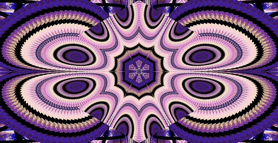 Zig Zag Purple And Pink Lotus Digital Art