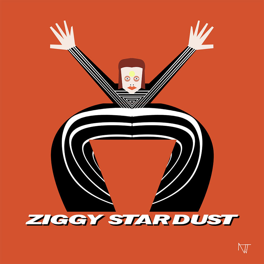David Bowie Digital Art - Ziggy Stardust by Austin Jones
